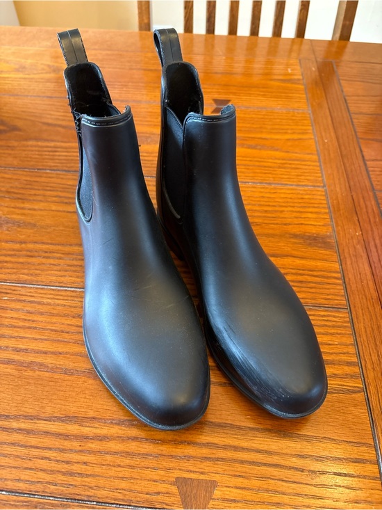 Source Unknown Shoes - Black Chelsea-Style Ankle Rain Boots
